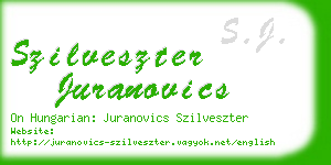 szilveszter juranovics business card